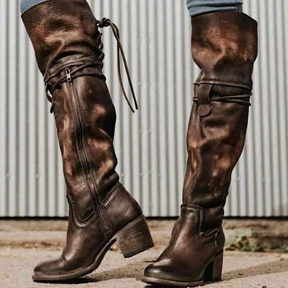 Freebird by Steven Carolina Over the Knee Leather Boots - Picture 14 of 16